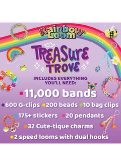 Rainbow Loom Rainbow Loom: Treasure Trove - DIY Rubber Band Bracelet Craft Kit with Case - 11,000 Loom Bands & Accessories, Design & Create, Ages 7+ Amazon Exclusive  - Image 3