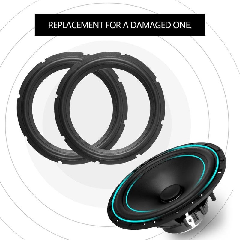 klarako 10inch Rubber Speaker Edge Surround Rings Replacement Parts for Speaker Repair or DIY, Speaker Surround Edge Parts Rubber Speaker Foam Edge - Image 4