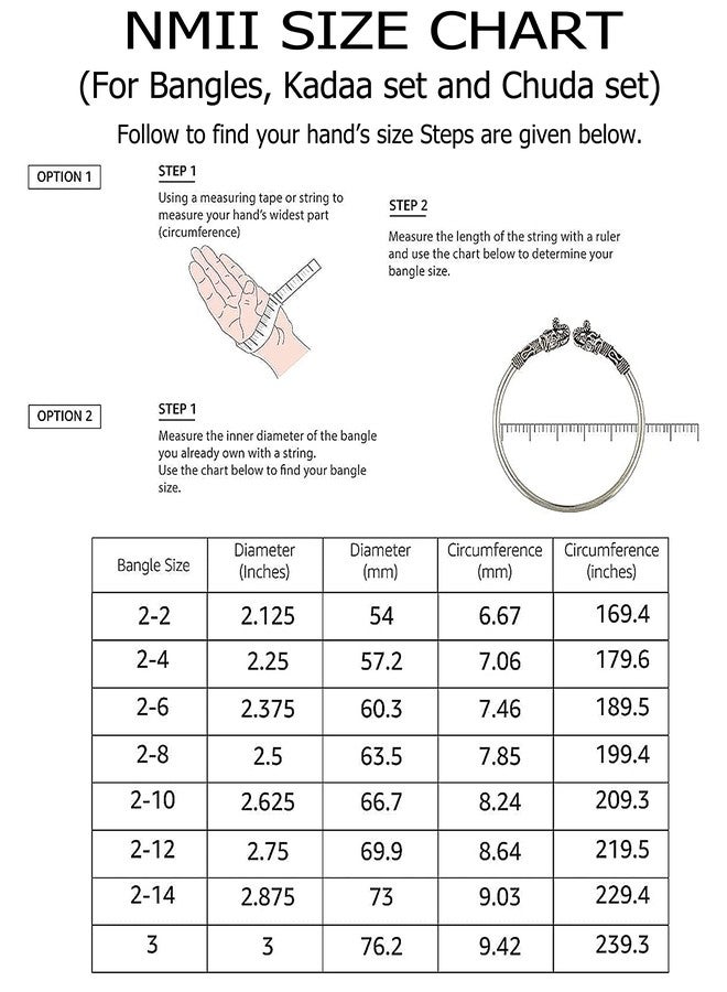 NMII طقم أساور معدنية ثلاثية الألوان سادة من NMII للنساء/الفتيات/الأطفال | عيد الاستقلال | عيد الجمهورية | طقم أساور بألوان العلم الهندي | أساور | طقم تشودي - (Flag22-2.0) - Image 4