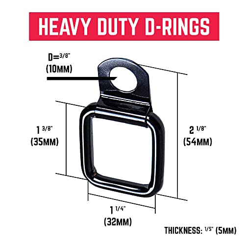GPCA - GP Star Thumb Screws and D-Rings Set, Easy-to-Install M8 Bolt & Tie Downs, for Quick Cargo Cover Installation, Jeep Wrangler Accessories for 4xe, JL, JT, JK and More, Patented, 6 Packs - Image 4