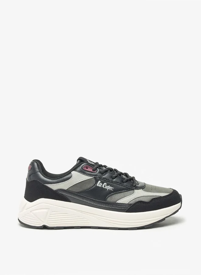 Lee Cooper Men's Panelled Sports Shoes with Lace-Up Closure