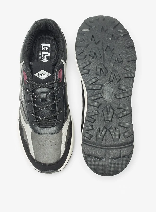 Lee Cooper Men's Panelled Sports Shoes with Lace-Up Closure
