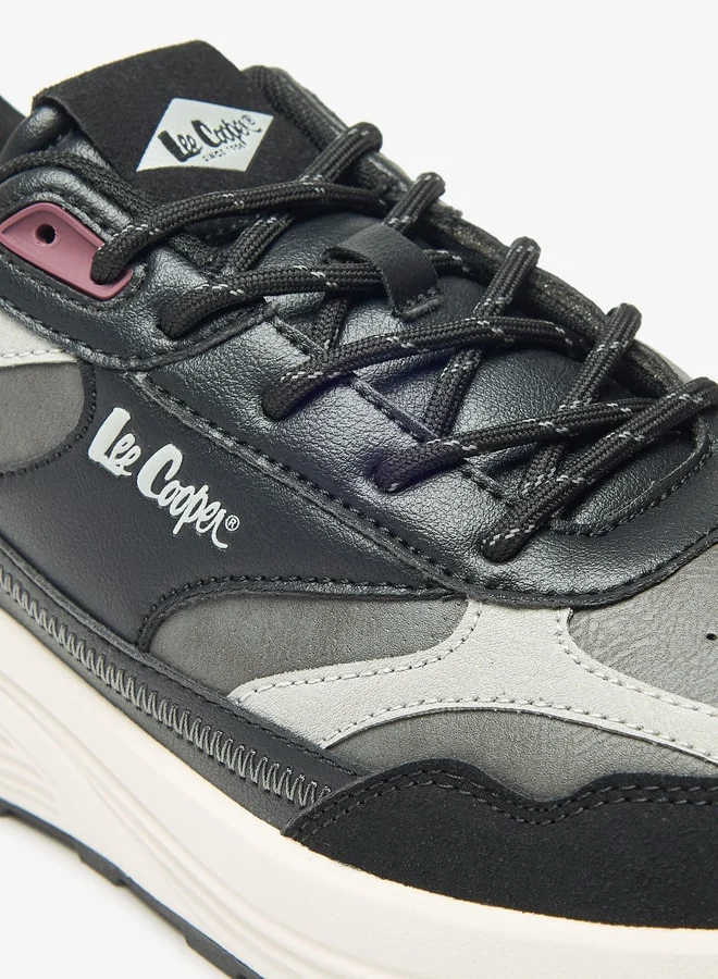 Lee Cooper Men's Panelled Sports Shoes with Lace-Up Closure