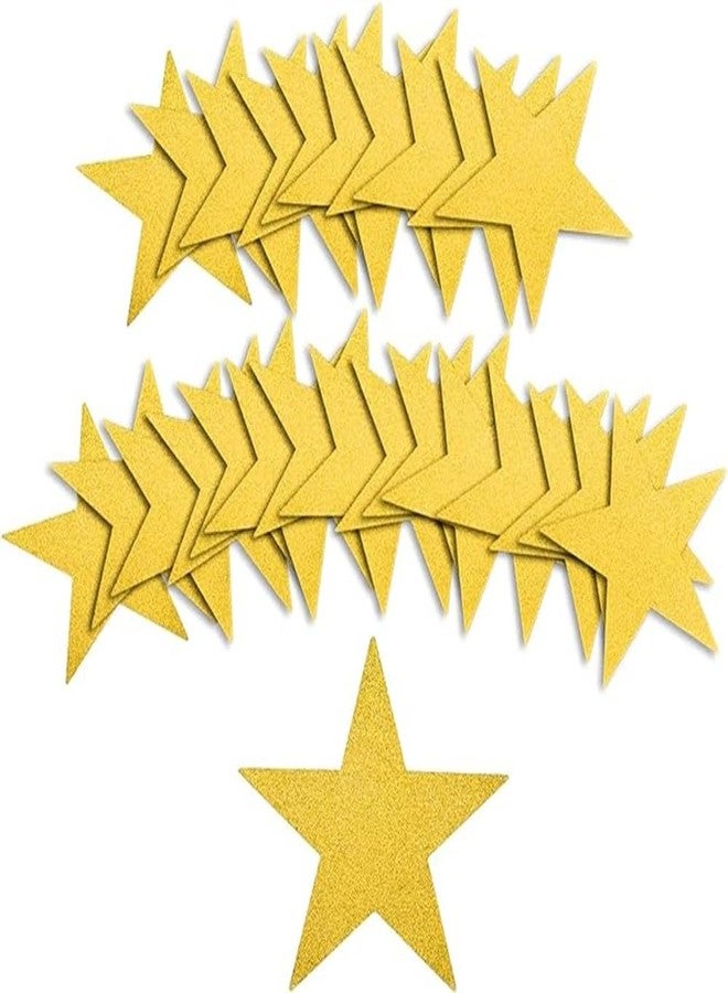 TrifleArte Star Cutouts | 4.5 Inches 20 Pieces Gold Glitter Star Shape Cutouts | Paper Star | Confetti Cutouts | for Classroom, Wall Decor, Party Decoration - Image 1