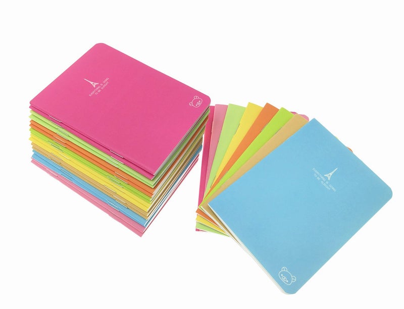 ALIMITOPIA 24pcs Mini Notebook Portable Pocket Notebook Journal Steno Memo MiniDaily NotePad,3.5X5 inches,24 sheets,College Ruled Pages(Candy Colors) - Image 1