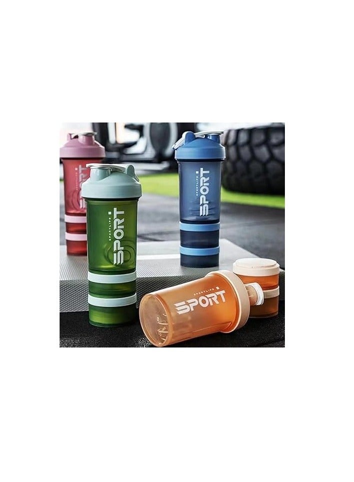 SportQ SportQ®️ Protein Shaker Bottle (450ml) Leakproof Shaker Bottle with Storage for Protein and Pills - BPA Free Shaker Bottle for Gym and Workout - Image 4