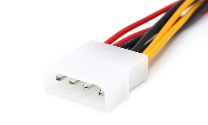LipiWorld® 4 Pin Molex Male to 2 Ports IDE Female Power Supply Y Splitter Adapter Cable for PC, Cooling Fan CD Driver Hard Disk (17Cm, Black, Pack of 5) - Image 3