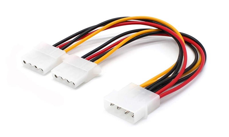 LipiWorld® 4 Pin Molex Male to 2 Ports IDE Female Power Supply Y Splitter Adapter Cable for PC, Cooling Fan CD Driver Hard Disk (17Cm, Black, Pack of 5) - Image 5