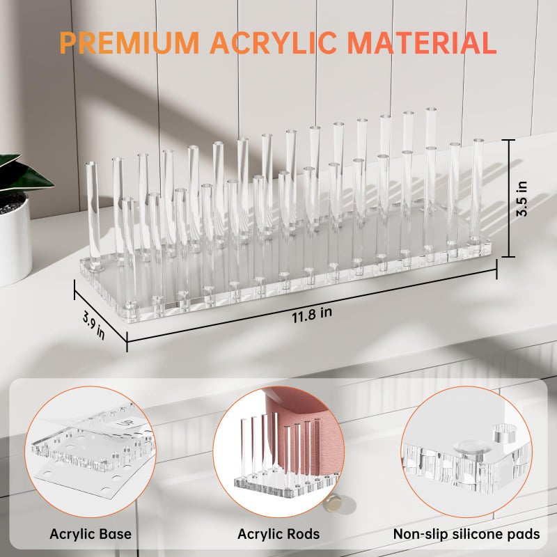 Kadolina Hat Organizer for Baseball Caps, Acrylic Hat Rack for 14 Baseball Caps, Hat Holder Display and Organizer for Closet, Tabletop, Dressing Table - Image 5