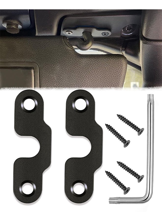 Peachjoy طقم إصلاح واقي الشمس لجيب، ملحقات إصلاح محور الواقي، متوافق مع جيب رانجلر JK 2018/ رانجلر JL 2018 2019 2021 2022 2023/ JT غلادييتور 2020 2021 2022 2023 (أسود) - Image 1