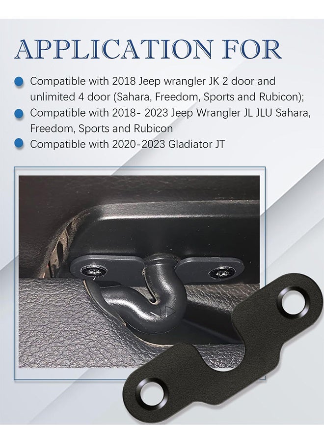 Peachjoy طقم إصلاح واقي الشمس لجيب، ملحقات إصلاح محور الواقي، متوافق مع جيب رانجلر JK 2018/ رانجلر JL 2018 2019 2021 2022 2023/ JT غلادييتور 2020 2021 2022 2023 (أسود) - Image 2