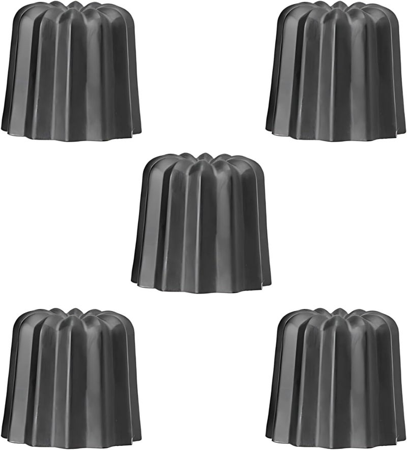 5 Pcs Aluminum Cake Mold Canneles Nonstick Bakeware Molds, Seamless Madeleines Molds One-Piece for Baking, Easy Release Moldes para Tartas, Pastry & Baking Perfect for - Image 1
