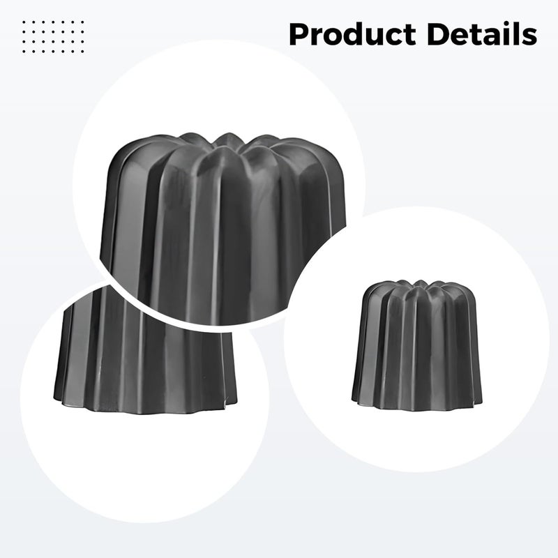 5 Pcs Aluminum Cake Mold Canneles Nonstick Bakeware Molds, Seamless Madeleines Molds One-Piece for Baking, Easy Release Moldes para Tartas, Pastry & Baking Perfect for - Image 2