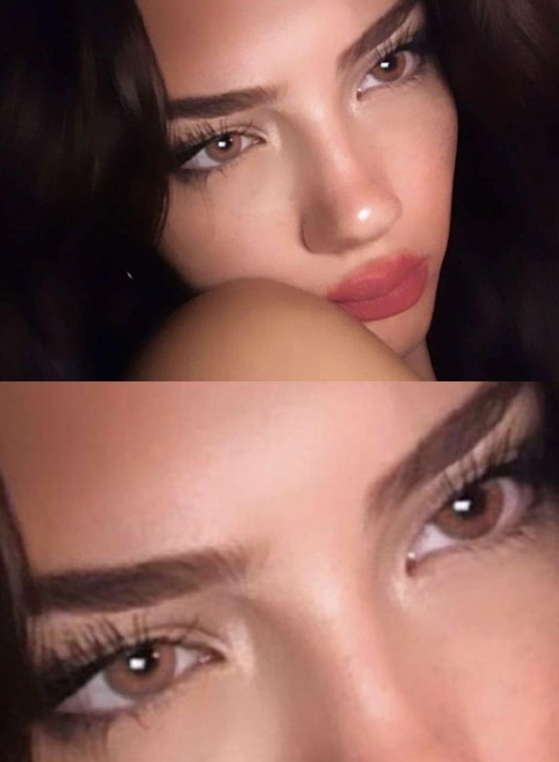 يونيبلينغ عدسات لاصقة ملونة سنوية فاير وورك البني - Image 2