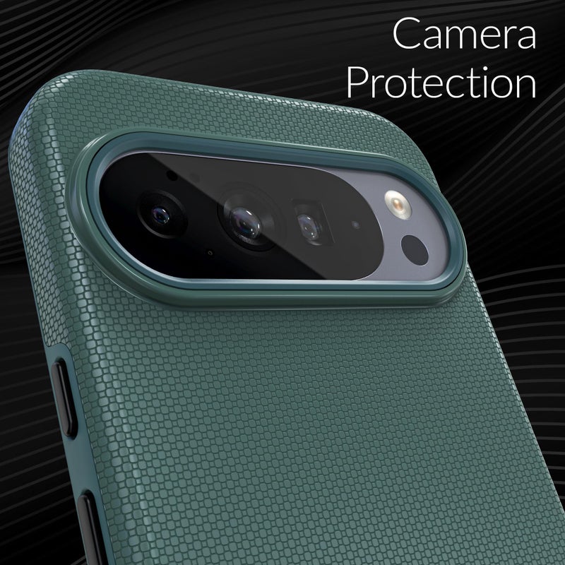 Crave Case for Google Pixel 10 Pro XL (6.8â€) â€” Dual-Layer Shockproof Protection, Textured Grip, Wireless Charging Compatible, Forest Green - Image 3