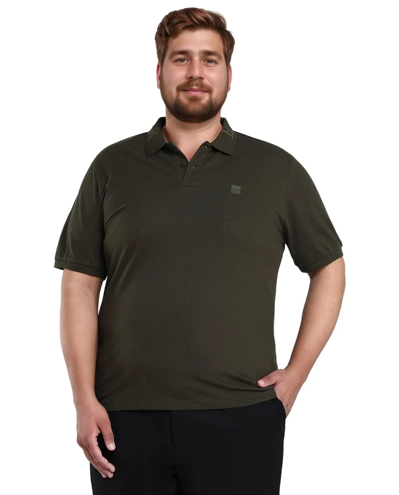 Rare Rabbit Men's Printed Collar Cotton Knitted Polo