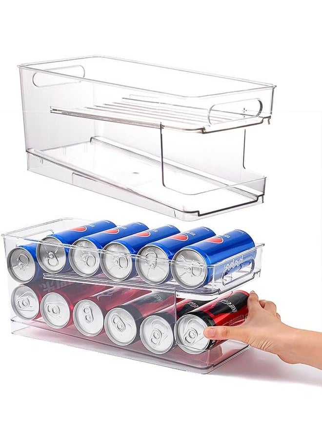 yongsheng 1pcs Standing Kitchen Cans Dispenser Storage Organizer Bin for Canned Food Soups Soda Compact Vertical Holder Transparent can Dispenser Rack  - Image 1
