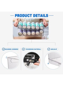 yongsheng 1pcs Standing Kitchen Cans Dispenser Storage Organizer Bin for Canned Food Soups Soda Compact Vertical Holder Transparent can Dispenser Rack  - Image 4