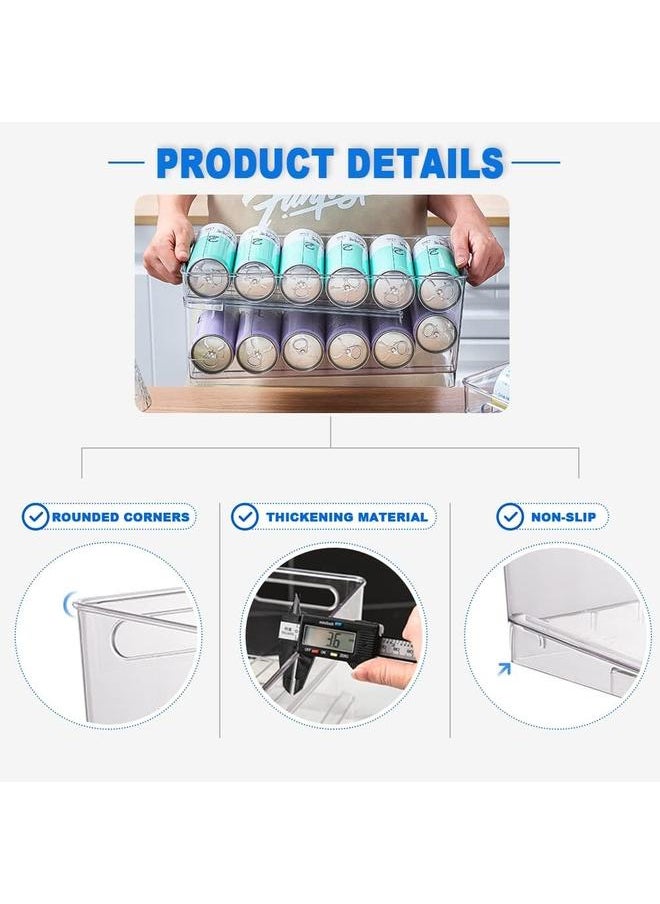 yongsheng 1pcs Standing Kitchen Cans Dispenser Storage Organizer Bin for Canned Food Soups Soda Compact Vertical Holder Transparent can Dispenser Rack  - Image 4