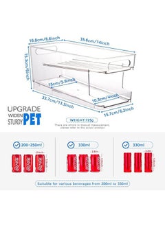 yongsheng 1pcs Standing Kitchen Cans Dispenser Storage Organizer Bin for Canned Food Soups Soda Compact Vertical Holder Transparent can Dispenser Rack  - Image 5