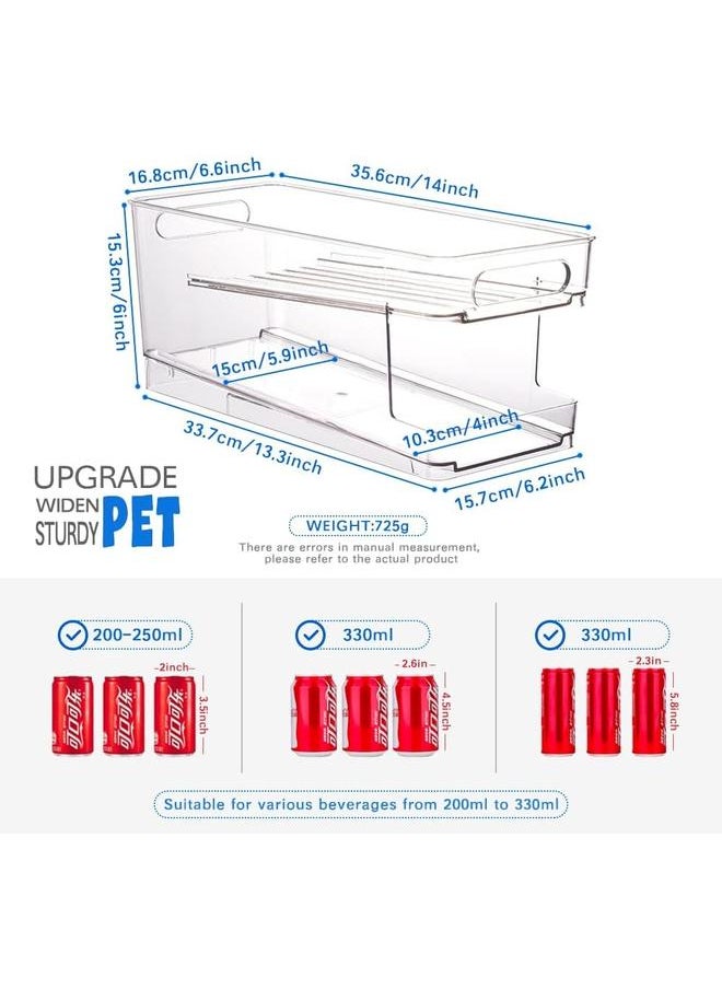 yongsheng 1pcs Standing Kitchen Cans Dispenser Storage Organizer Bin for Canned Food Soups Soda Compact Vertical Holder Transparent can Dispenser Rack  - Image 5