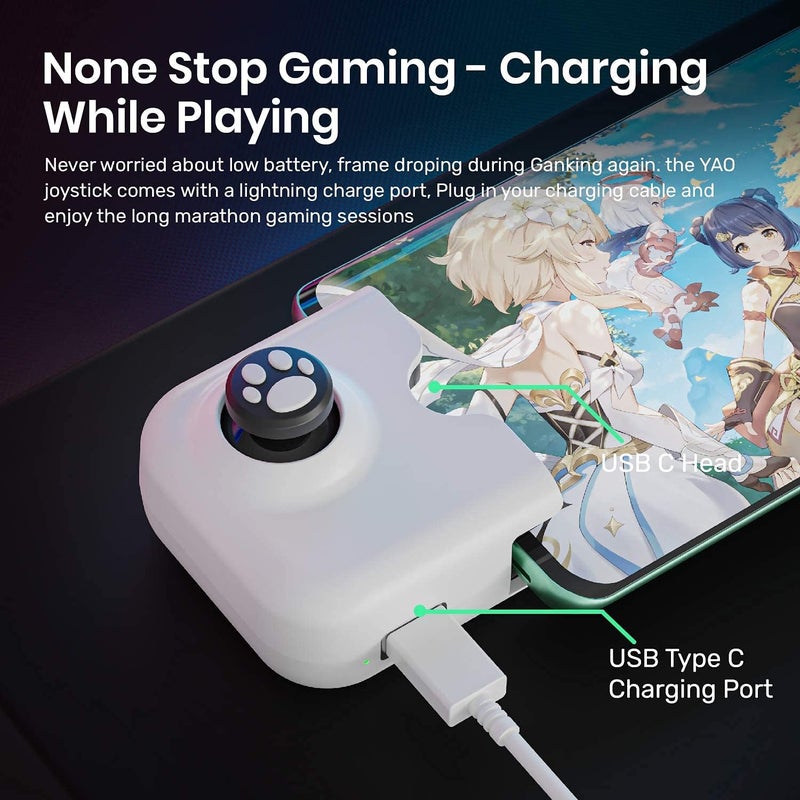 Yao N1 PRO Mobile Game Controller Joystick for Android Phone (Android Version 10 or Later), Gaming Gamepad Compatible with PUBGG Mobile, Call of Duty Mobile(CODM), Wild Rift, Genshin Impact - Image 4