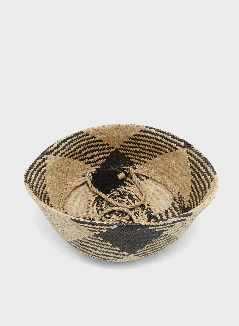 Sass & Belle Woven Basket With Tassel