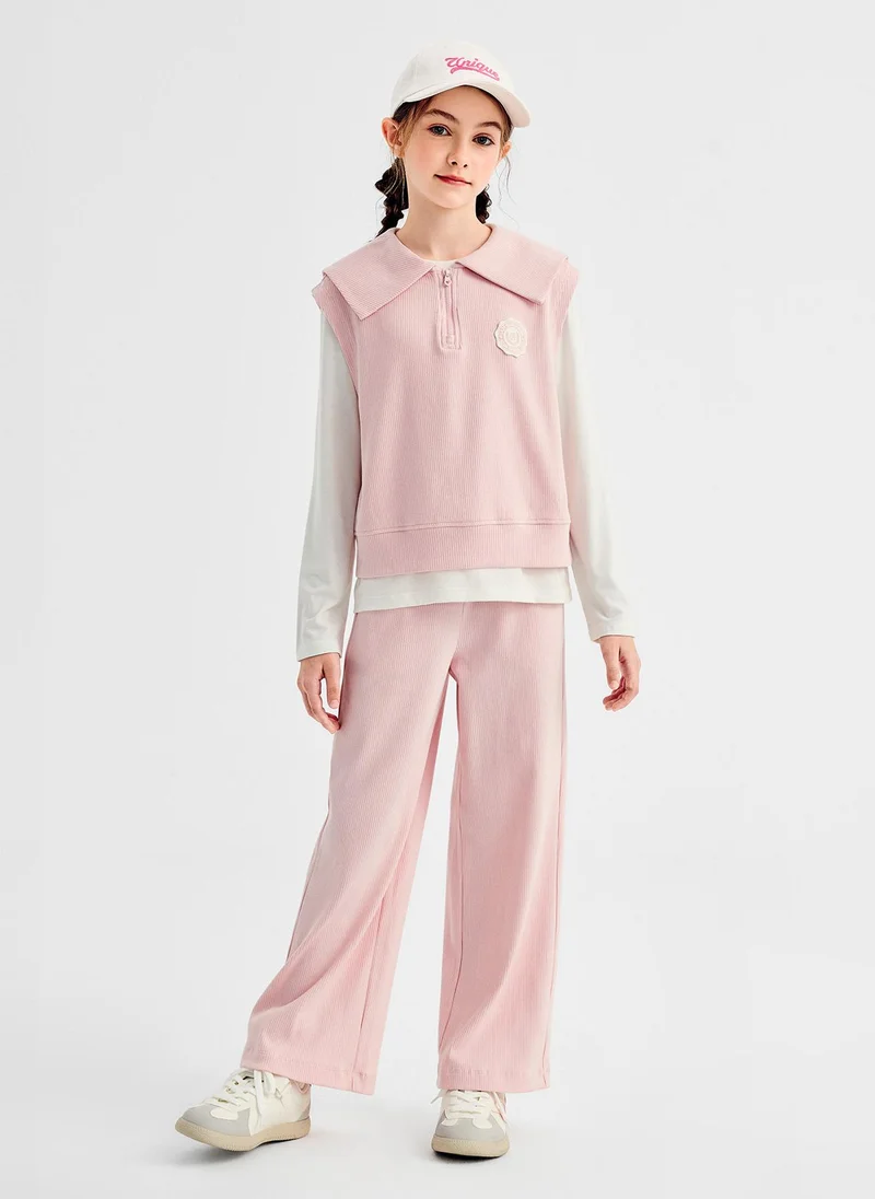بالابالا Girl Kids Knit long sleeve suit