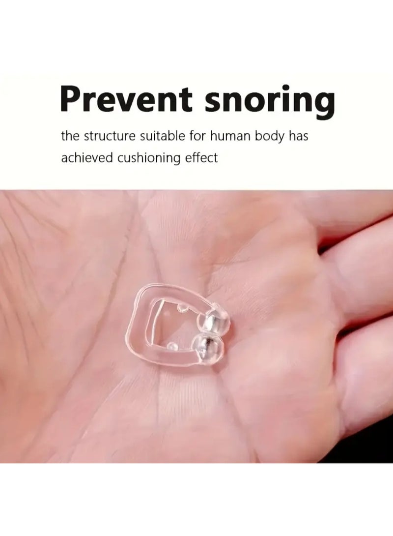 كوالتي 4 قطع من مشابك الأنف المضادة للشخير - سدادات شخير من السيليكون الناعم مع حقيبة سفر قابلة لإعادة الاستخدام وآمنة لتوسيع الأنف من أجل نوم وتنفس أفضل - Image 2