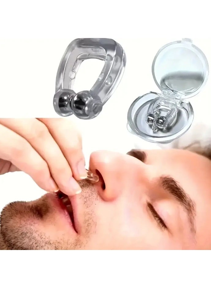 كوالتي 4 قطع من مشابك الأنف المضادة للشخير - سدادات شخير من السيليكون الناعم مع حقيبة سفر قابلة لإعادة الاستخدام وآمنة لتوسيع الأنف من أجل نوم وتنفس أفضل - Image 5