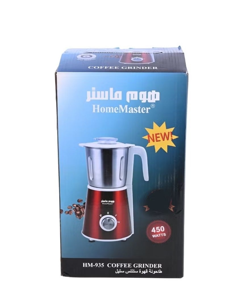 هوم ماستر مطحنة قهوة وبهارات من هوم ماستر الستانلس ستيل 400 جرام - Image 3