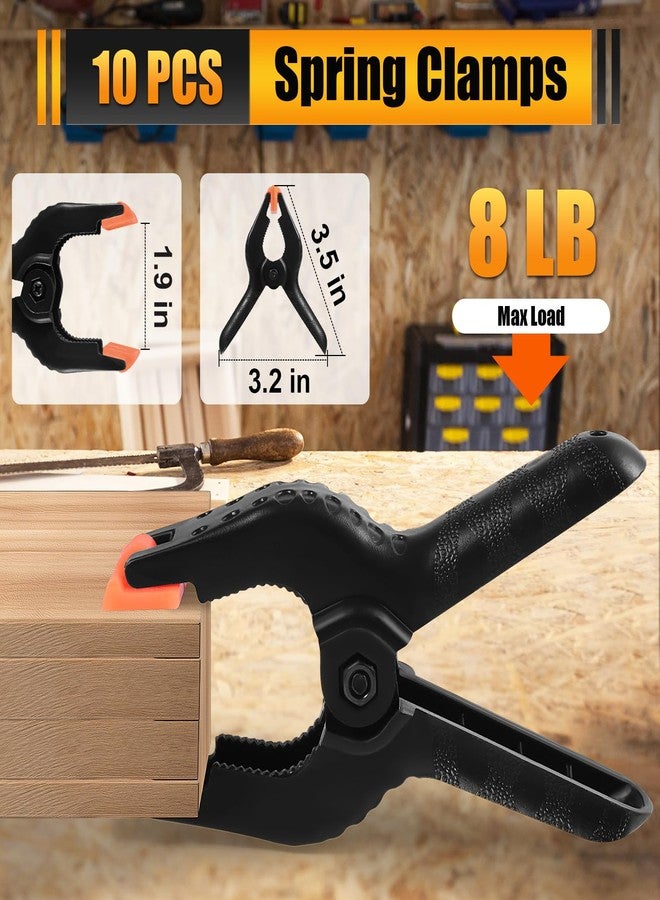 RELBRO Spring Clamps, 3.5 Inch Small Plastic Balloon Arch Clips, Heavy Duty, Black, 10 Pcs - Image 2