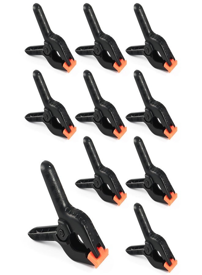 RELBRO Spring Clamps, 3.5 Inch Small Plastic Balloon Arch Clips, Heavy Duty, Black, 10 Pcs - Image 1