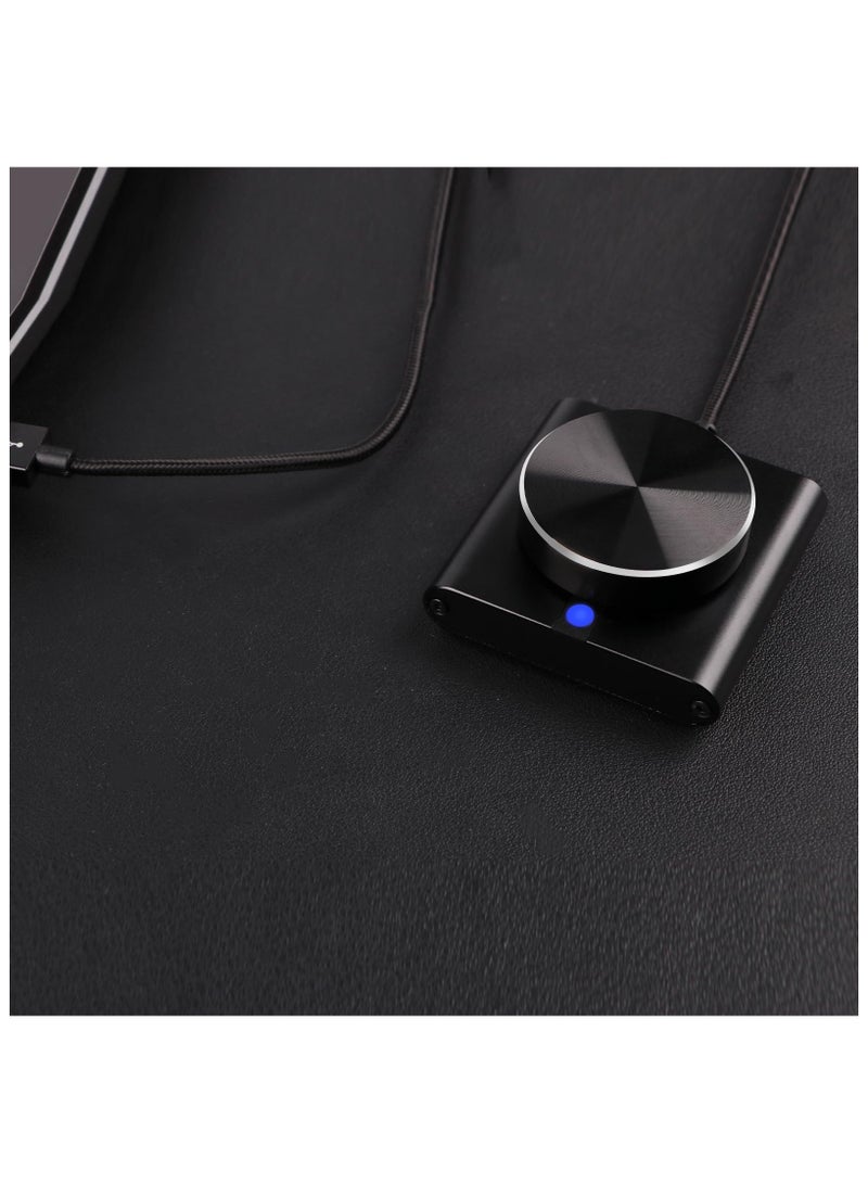 erorex USB Volume Control Knob, Metal Shell External Media Adjustment Controller, Audio Adjuster Compatible with PC, for Windows, for Mac, Android, for iOS Devices - Image 3
