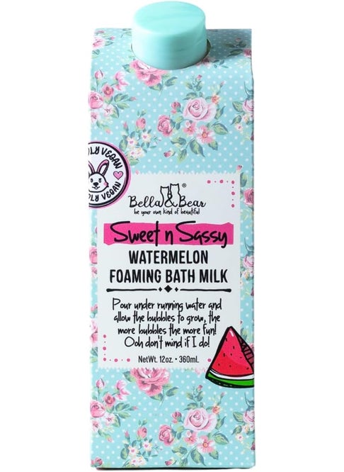 Bella  Bear Sweet n Sassy Watermelon Foaming Bath Milk  Gift for Teenage Girls 12 oz