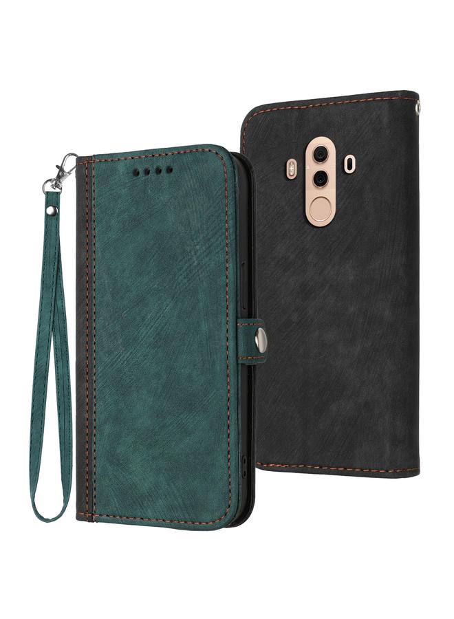 اس-توب جراب هاتف Huawei Mate 10 Pro مع مشبك جانبي وحزام يد مزدوج الطي مصنوع من الجلد - Image 1