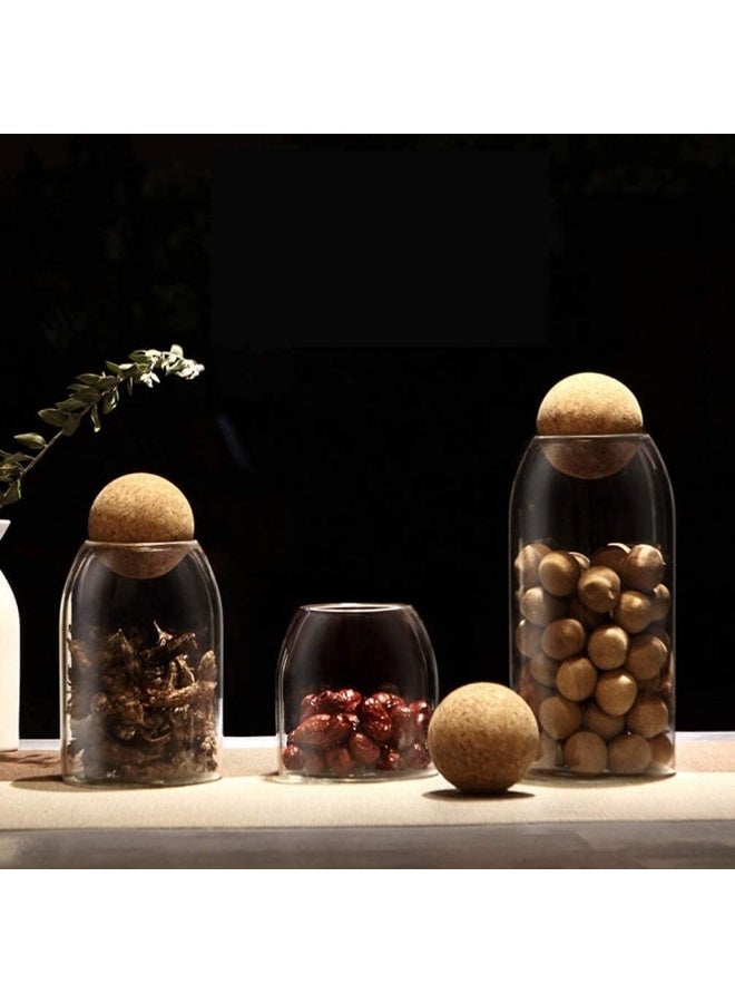 BLOOMING TIME 3-Piece Food Storage With Cork Ball Lid Clear - Image 4