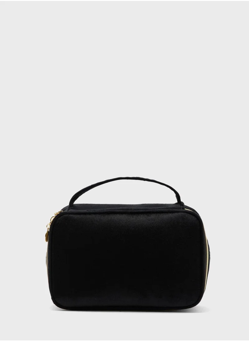 ايلا Velvet Top Handle Cosmetic Bag