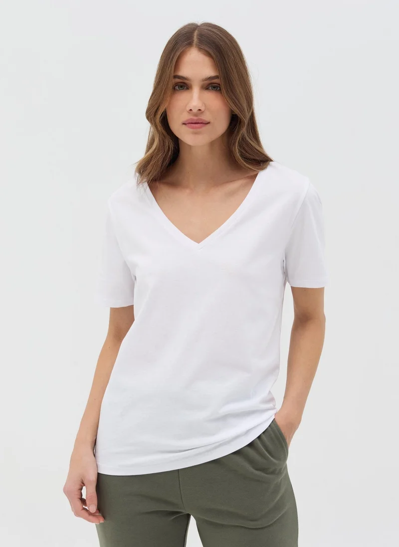 Ovs Essential V-Neck T-Shirt In Cotton