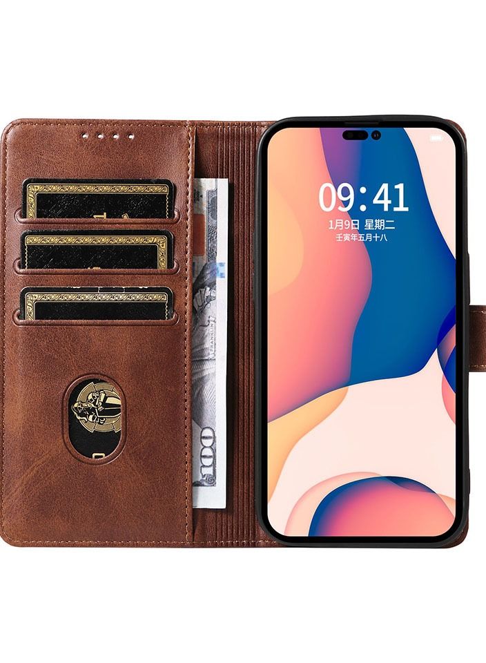 Loquat Suitable For iPhone Solid Color Flip Type Anti-fall Mobile Phone  Case - Image 2