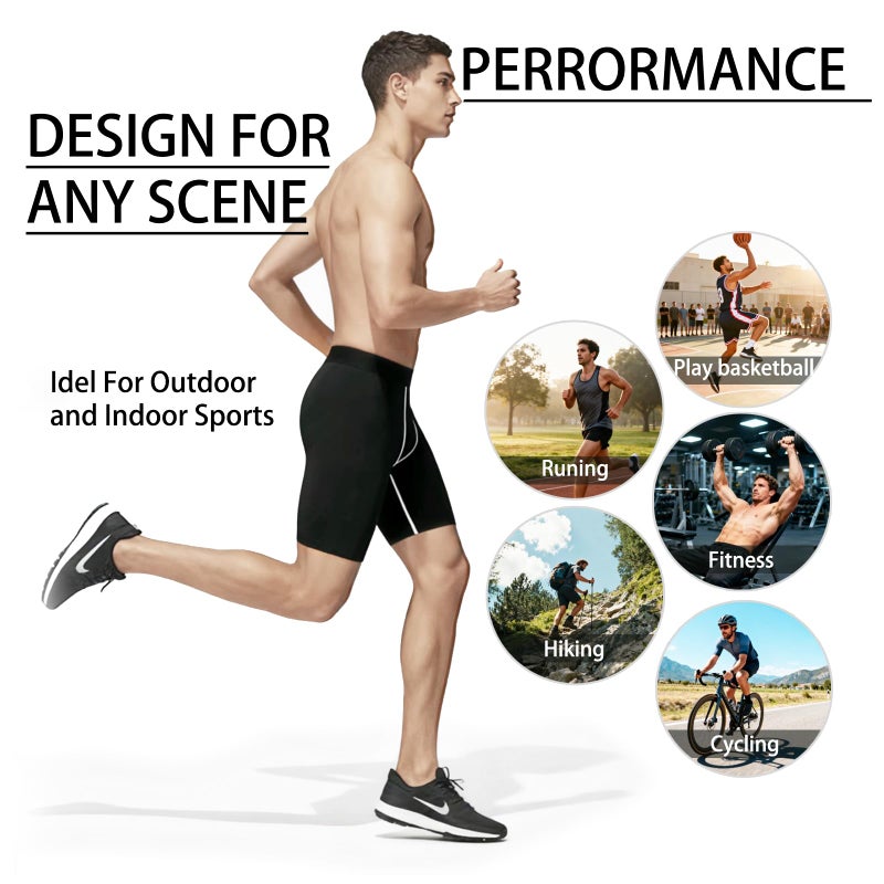 BIRDDIE 5 Pack Men's Boxer Briefs, Long Leg & Regular Leg, Soft, Breathable, Quick-Dry Underwear for Men Black - Image 5