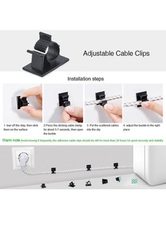 Beyond 20 Pcs Adjustable Wire Clips Cable Clamp, Adhesive organizer Cable Clips, Suitable for Data Cables, Network Cables, Mouse Cables, etc  - Image 5