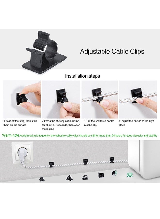 Beyond 20 Pcs Adjustable Wire Clips Cable Clamp, Adhesive organizer Cable Clips, Suitable for Data Cables, Network Cables, Mouse Cables, etc  - Image 5