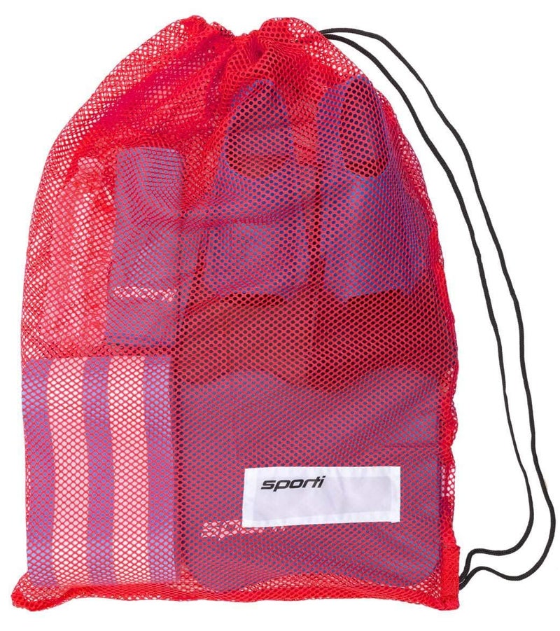 Sporti Swim Mesh Bag – Breathable Drawstring Swim Gear Bag with Quick-Dry Mesh, Durable Toggle Closure, Spacious Storage for Pool, Beach & Gym – Ideal for Swimmers & Water Sports - Red - Image 1