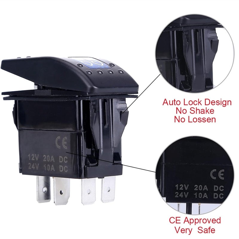 Wivplex Waterproof Toggle Switch for 12-24V Vehicles - Image 3
