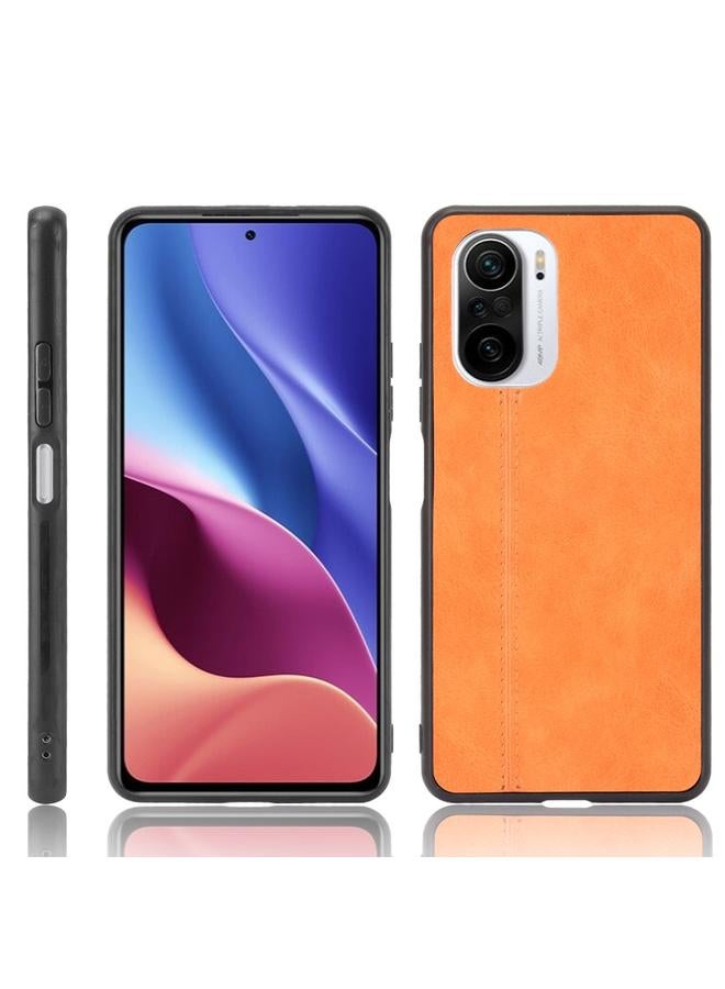 The Bros Case For Xiaomi Redmi K40 / K40 Pro Shockproof Sewing Cow Pattern Skin PC + PU + TPU Case