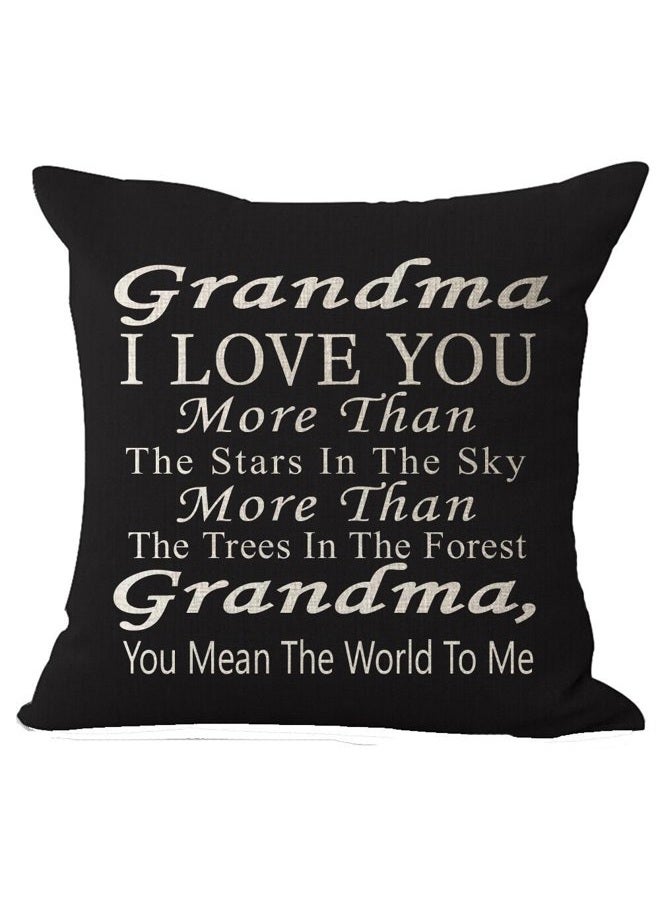 Andreannie Best Gift Grandma I Love You More Than The Stars in The Sky You Mean The World to Me Blessing Cotton Linen Throw Pillow Case Cushion Cover Home Office Decorative Square 18 - Image 1