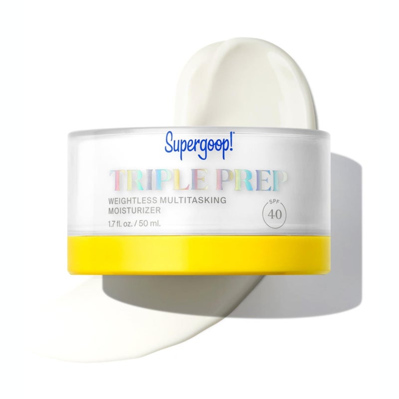 Supergoop Triple Prep Weightless Multitasking Moisturizer SPF 40 Face Sunscreen 17 fl oz Hydrates Protects Skin Helps Filter Blue Light NonComedogenic For Normal to Oily Skin Types