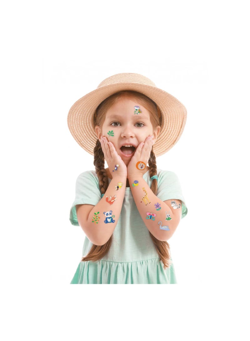 Avenir Avenir Tattoo Sticker - Jungle Animal Series | 50pc Set of Temporary Tattoos - High-Quality Water-Based Ink - Safe and Easy to Apply and Remove - Lasts 3-5 Days for Kids 3+ - Image 5