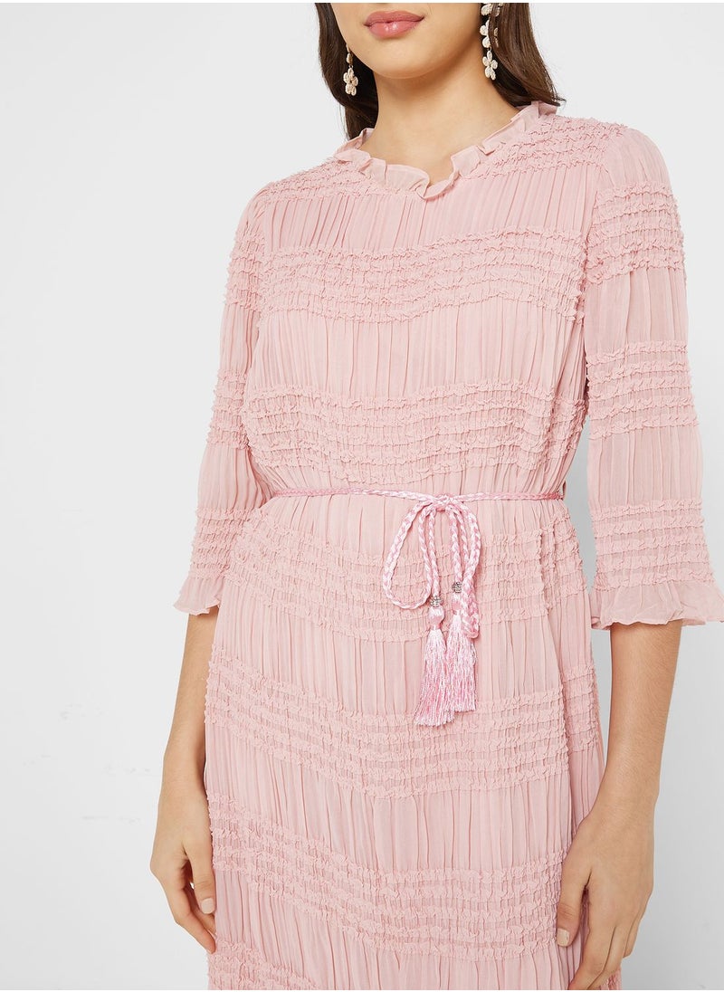 Jovonna London - Mesh Lettuce Detail Dress - Image 1